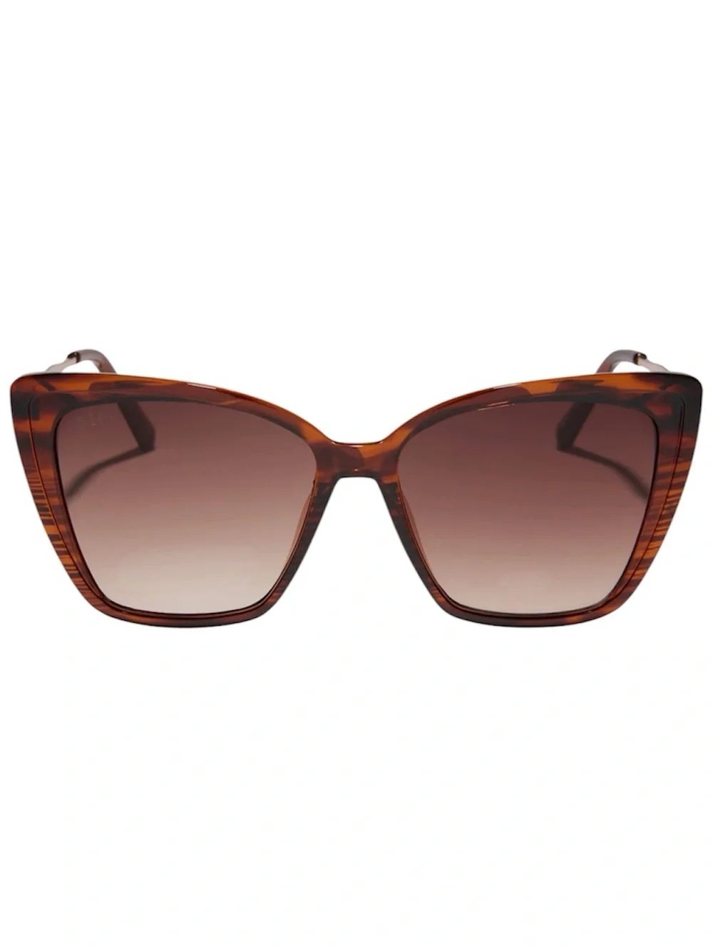 DIFF Heidi Sunglasses Mahogany Tortoise Frame Brown Gradient Lens Cat Eye NWT